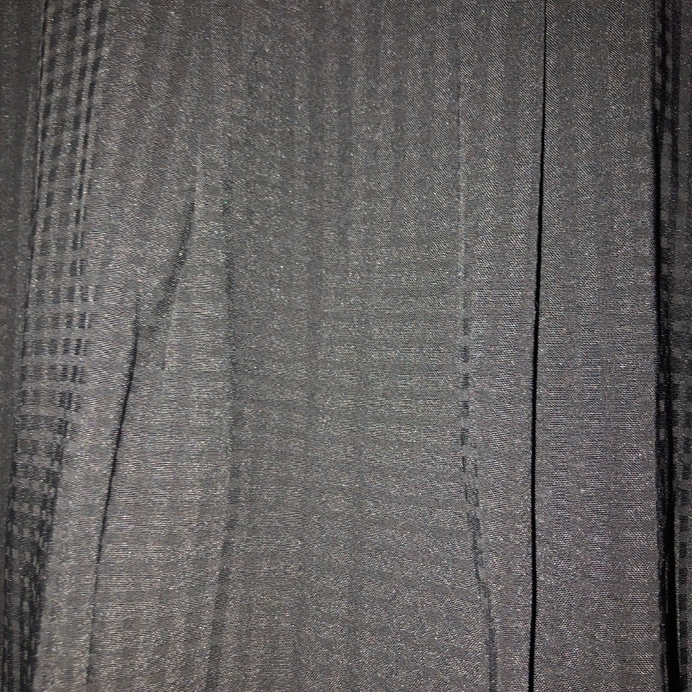 Black Gingham Square Checked Patterned Matte Skir… - image 2